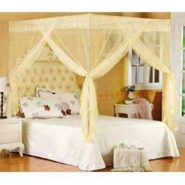 6*6 Mosquito Net With Stands - cream