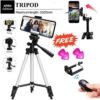 Adjustable mobile phone camera tripod selfie holder with self-timer