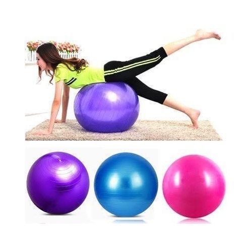 Gym Yoga Ball With Inflator - Multicolor