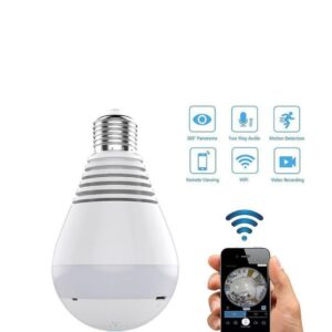360 degree fisheye panoramic camera Smart video wireless wifi bulb camera