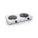 Hot Plate Solid Double Electric Cooker - White