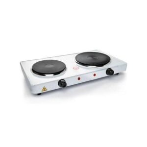 Hot Plate Solid Double Electric Cooker - White