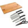 Set of Chopping Board With Kitchen Knives & Scissors