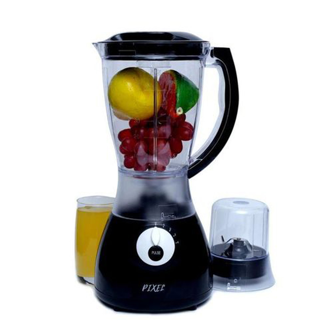 Pixel 1.5 Litres Electric Juice Blender, 2 In1 Double - Black