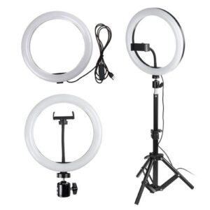 Ring Light With Tripod Stand & Cell Phone Holder (10 inch)