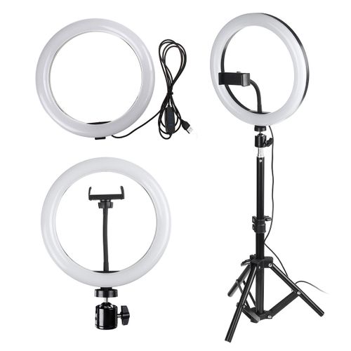 Ring Light With Tripod Stand & Cell Phone Holder (10 inch)