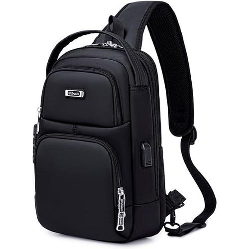 Anti Theft Bag For Men Women, Sling Bag, Man Bags For Men Cross Body, Casual One Shoulder Backpack With USB Charging Port For Travel, Hiking, Commute