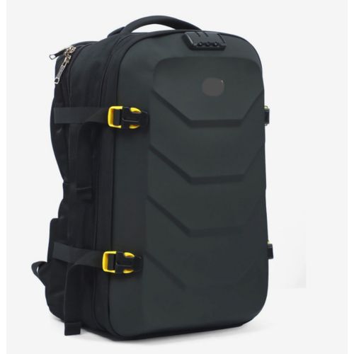 Hard Body Anti-Theft Laptop Bag With Charging Ports- Black