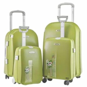 4 Piece PP Fashion Carry on Luggage Hard Rolling Trunk Luggage 18 21 27 31 Inch Waterproof Suitcase - Multicolor