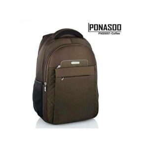 Ponasoo Water-Resistant Laptop/School Bag - Strong Spacious & Stylish-Black / Brown