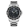Biden Stainless Steel Analog And Dated Wrist Watch - Silver