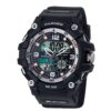 Pasnew Water Proof Men's Digital And Analog Watch - Black White