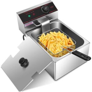Pixel 6 Litres Commercial Deep Fryer Stainless Steel - Silver (1YR WRTY)