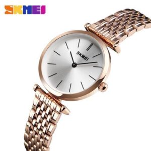 Skmei Ladies Wristwatch Female Waterproof Clock Women's Watches - Gold