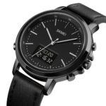 Skmei Mens Watch Minimalism Analog Digital Watch With Alarm - Rose Gold,Gold,Black