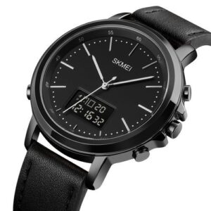 Skmei Mens Watch Minimalism Analog Digital Watch With Alarm - Rose Gold,Gold,Black