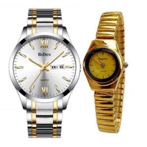 Biden Bundle of Metallic Wrist Watches - Silver
