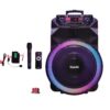 Saachi Professional Outdoor Trolly Speaker Bluetooth/TWS/FM/LED Bundle With Wireless Mic (1 YR WRTY)