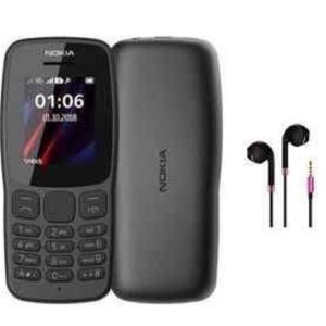 Nokia 106 1.8'' 4MB RAM 4MB ROM Dual Sim Phone with Free Headsets - Black(1 YR WRTY)