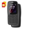 Nokia 106 Dual Sim - FM Radio - Torch Light -Black(1 YR WRTY)