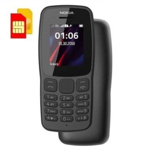 Nokia 106 Dual Sim - FM Radio - Torch Light -Black(1 YR WRTY)