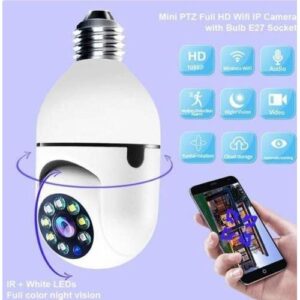 3MP Home Bullet Camera 2.4Ghz Light Security Cameras,outdoor Indoor bulb Camera, Night Vision and Motion Detection