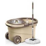Spin Mop And Bucket With Wheels, Extendable Handle,360 Spinning Mop For Floor Cleaning Includes 2 Microfiber Refills Mop Heads For Effortless Cleaning