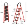 5 Steps Multi-purpose Foldable Steel Ladder-Red
