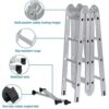 Multi-Purpose Foldable Aluminium Ladder 4x4  Maximum Height 4.6m  Folded Heavy Duty