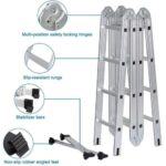 Multi-Purpose Foldable Aluminium Ladder 4x4  Maximum Height 4.6m  Folded Heavy Duty