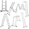 Other 3x4 Multi-purpose Aluminum Folding Ladder - Silver Maximum Height 3.5m