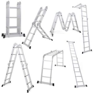Other 3x4 Multi-purpose Aluminum Folding Ladder - Silver Maximum Height 3.5m